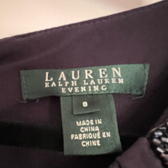 Gorgeous dark plum MOB or MOG long Ralph Lauren Gown - Picture 3 of 4